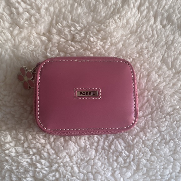 Fossil Genuine Leather Zip Pill Case - Picture 2 of 3